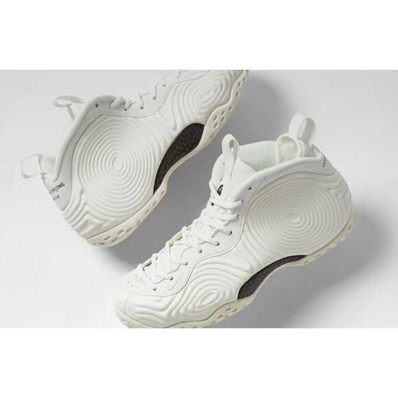 Nike COMME des GARCONS Homme Plus Nike Foamposite in White New with Box Sneakers - Picture 13 of 16